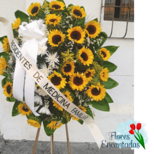 Arreglo Floral Con Girasoles Funebre