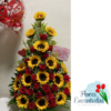 Girasoles Con Rosas De Amor Y Globo