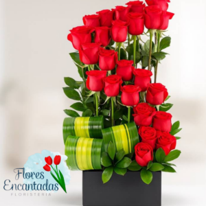 Arreglo Espiral con Rosas Rojas