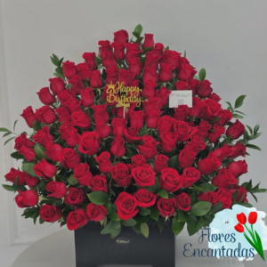 Arreglo Floral con 50 Rosas Rojas